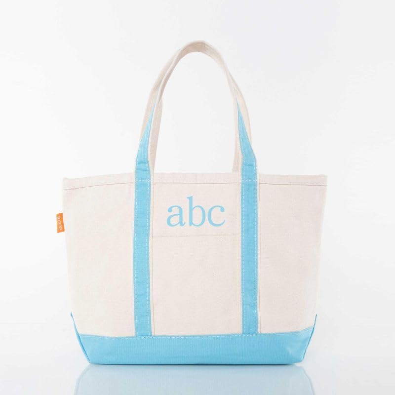 CB STATION Medium Classic Canvas Tote Bag for Women, Top Zipper Closure, Outer Pocket, Daily Essentials, Groceries, Traveling