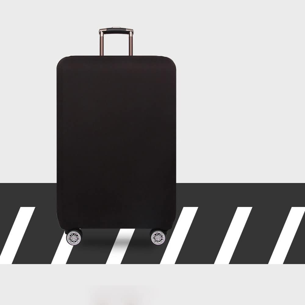 MosaiRudo Thicker Luggage Cover Elastic Suitcase Cover Protector Fits 18-32 Inch Suitcase Travel Accessories (Black, L)