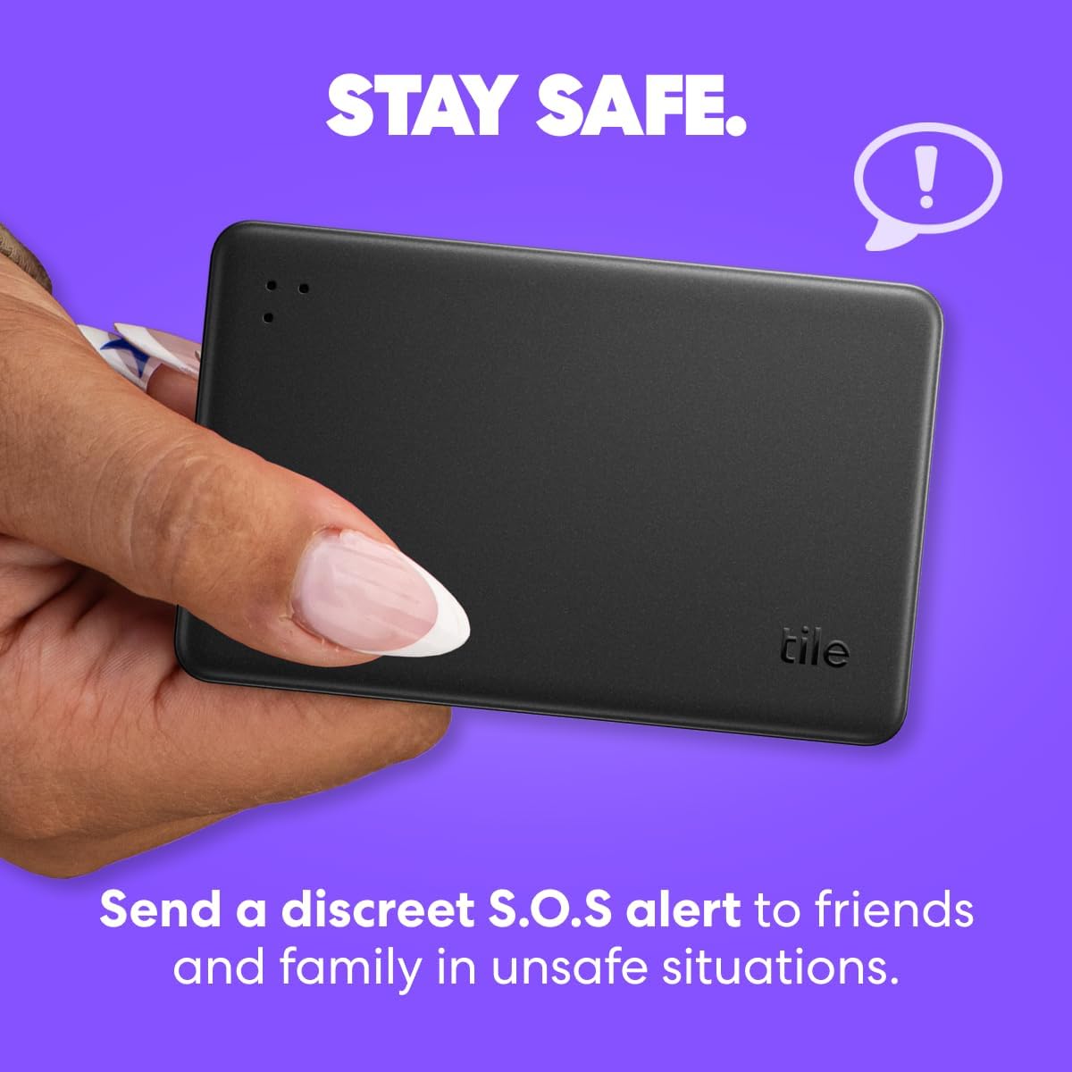 Tile by Life360 Slim - Wallet Finder, Bluetooth Tracker and Item Locator for Luggage Tags, Passports and More. Both iOS and Android Compatible. Phone Finder. 1-Pack (Navy Blaze)