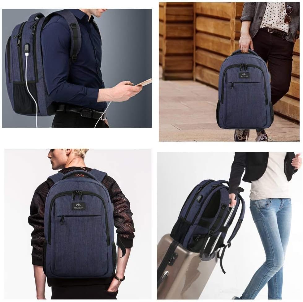 MATEIN Laptop Backpack,Slim Travel Backpack with Laptop Compartment for Men Women,College Daypack Gift Computer Bag fits 15.6 Inch Notebook, Blue