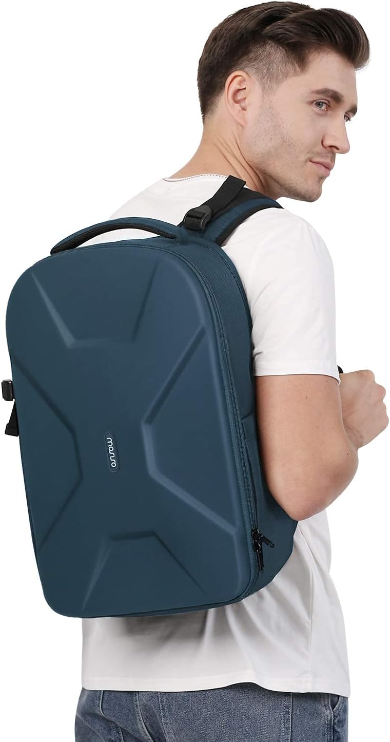 MOSISO Camera Backpack, DSLR/SLR/Mirrorless Photography Camera Bag 15-16 inch Waterproof Hardshell Case with Tripod Holder&Laptop Compartment Compatible with Canon/Nikon/Sony, Deep Teal