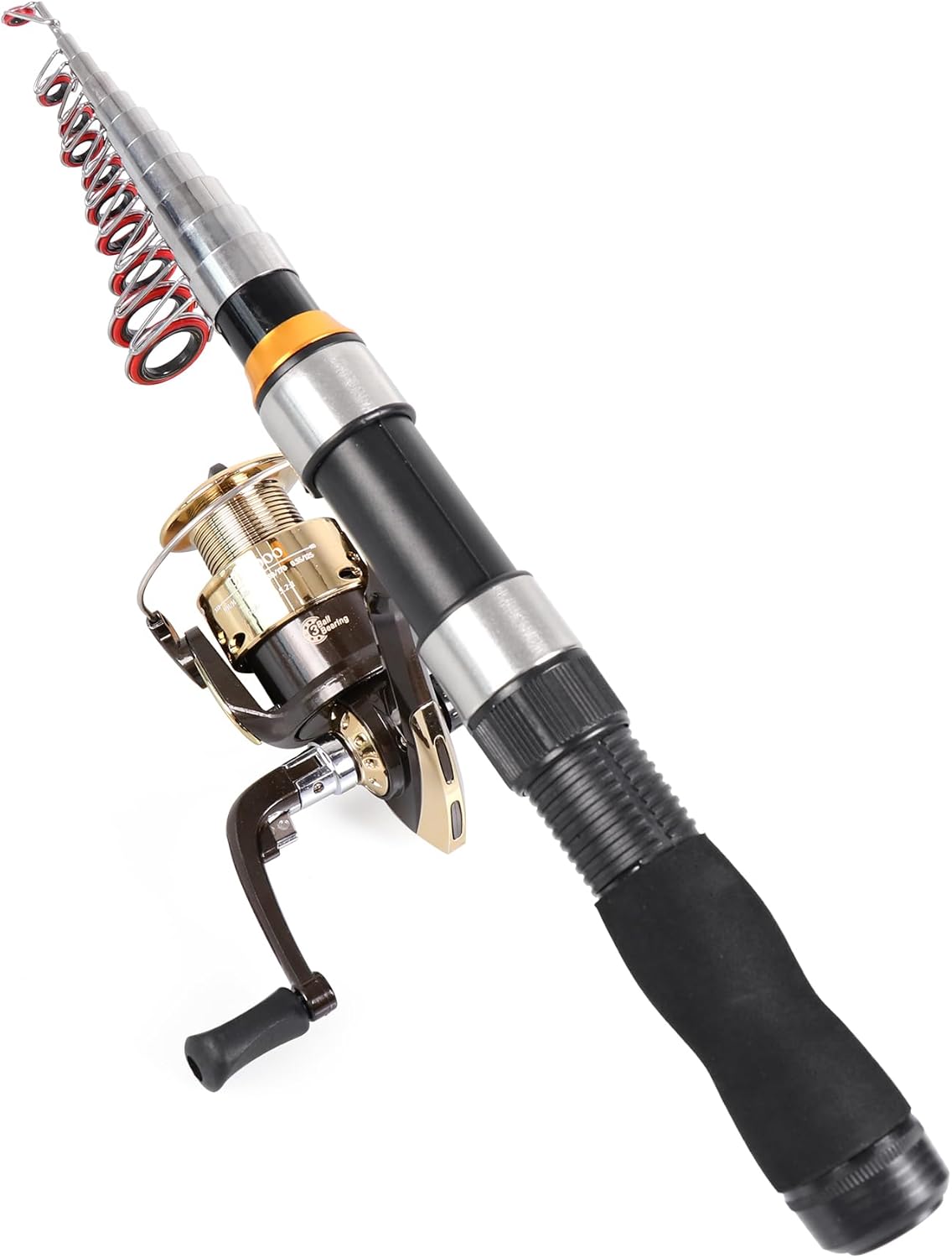 Telescopic Collapsible Extendable Fishing Rod for Saltwater and Freshwater, Lightweight and Compact Design