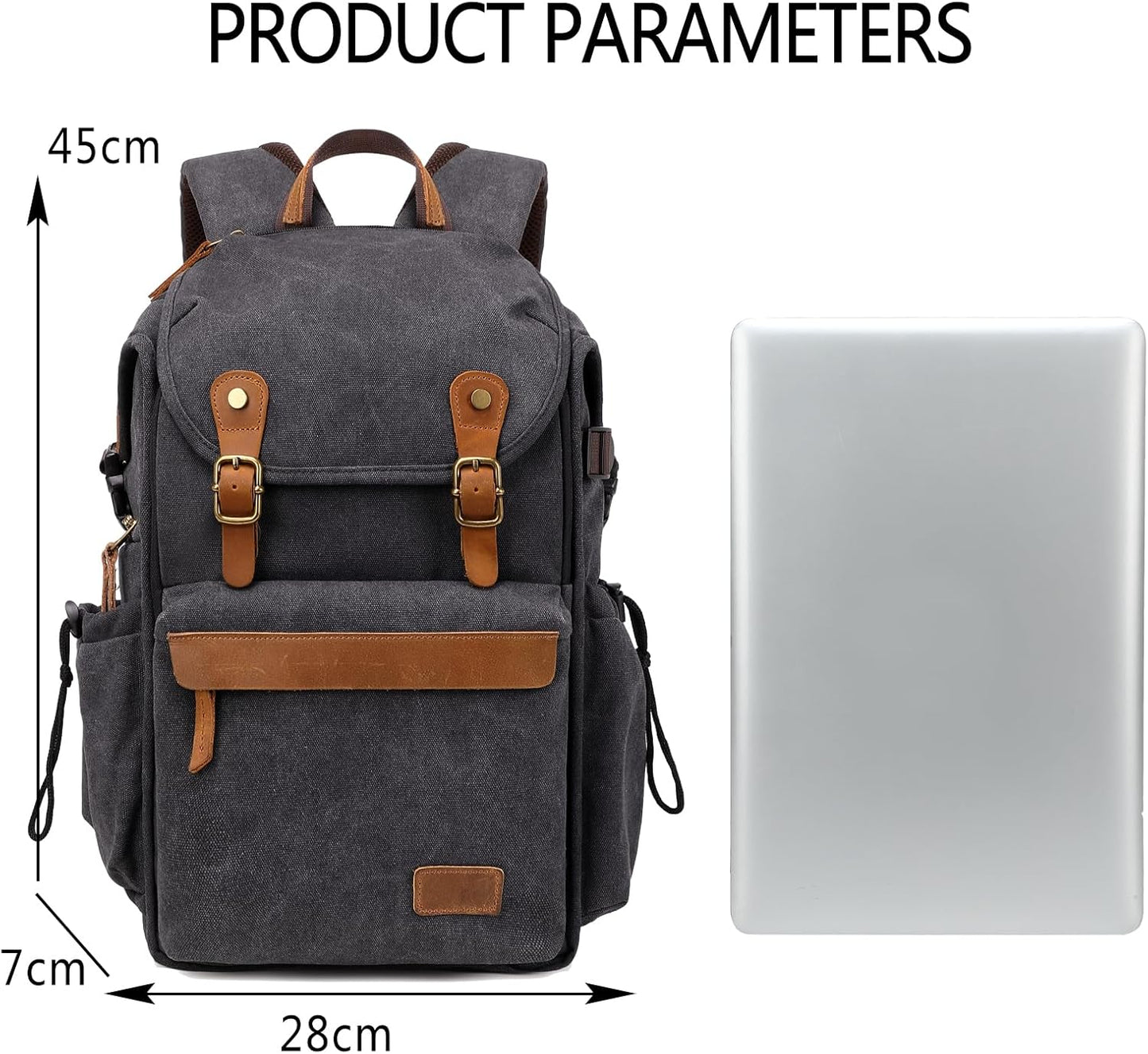 Camera backpack ; Professional UAV Camera bag ;Backpack Large Capacity Photography Canvas backpack camera bag(grey)