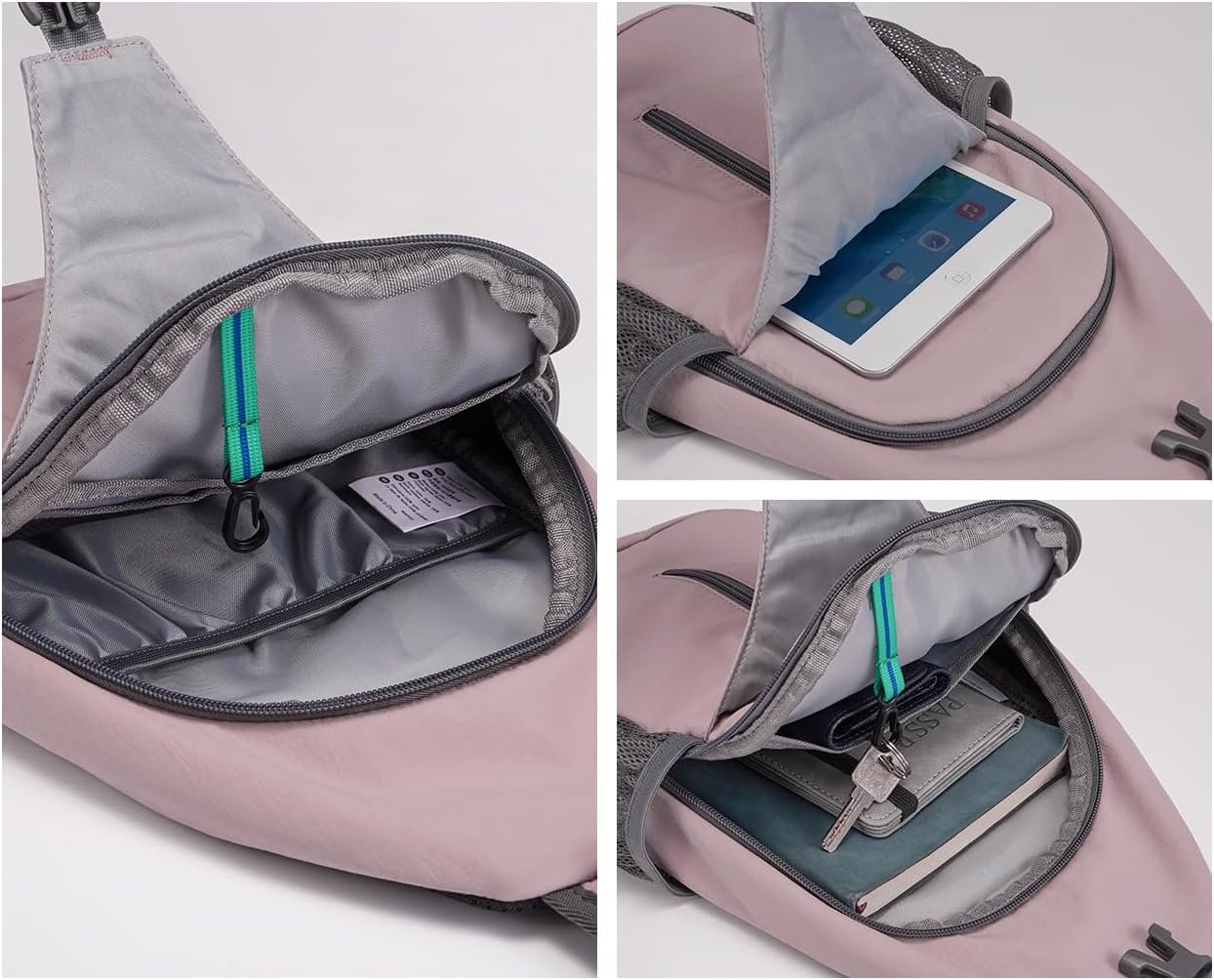 WATERFLY Crossbody Sling Backpack Sling Bag Travel Hiking Chest Bag Daypack