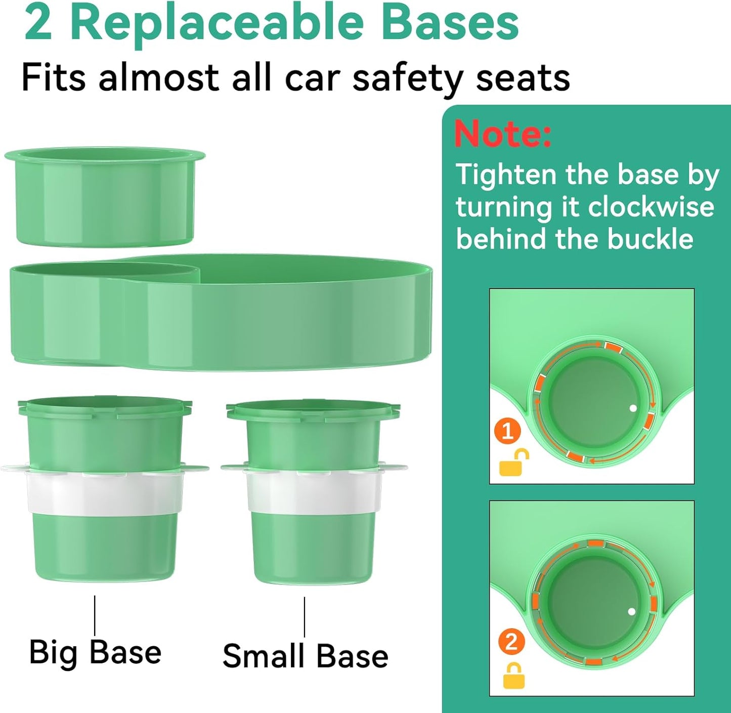 Kids Car Seat Tray, Travel Tray with Cup Holder for Toddler Baby, Kids Car Seat Food Snack Organizer for Road Trip, Stroller snack Organizer Travel Must Haves Toddler Must Haves (Light Green, 1 PCS)