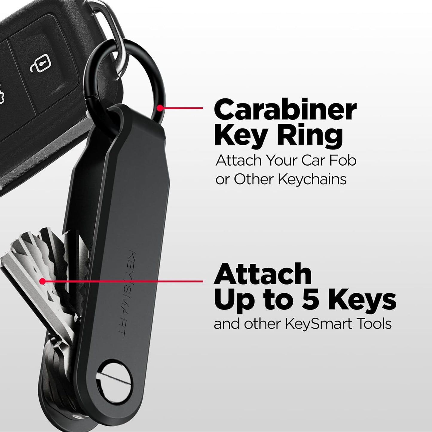 KeySmart Keychain Key Holder - Compact Key Organizer for Key Chain, EDC Key Chains, Key Ring Keychains