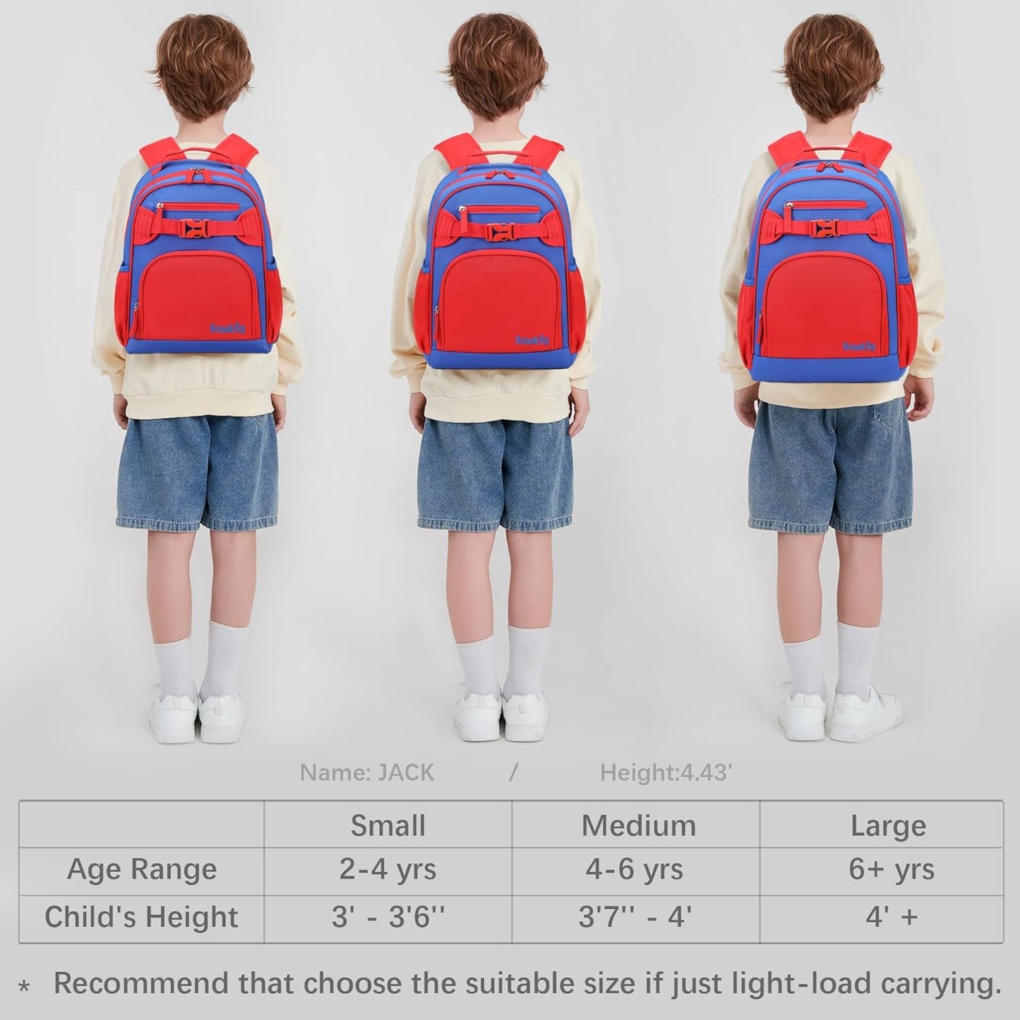 Lightweight Kids Backpack for School Kindergarten Elementary Backpacks for Boys Ages 6-8-10 (Red Navy Blue)