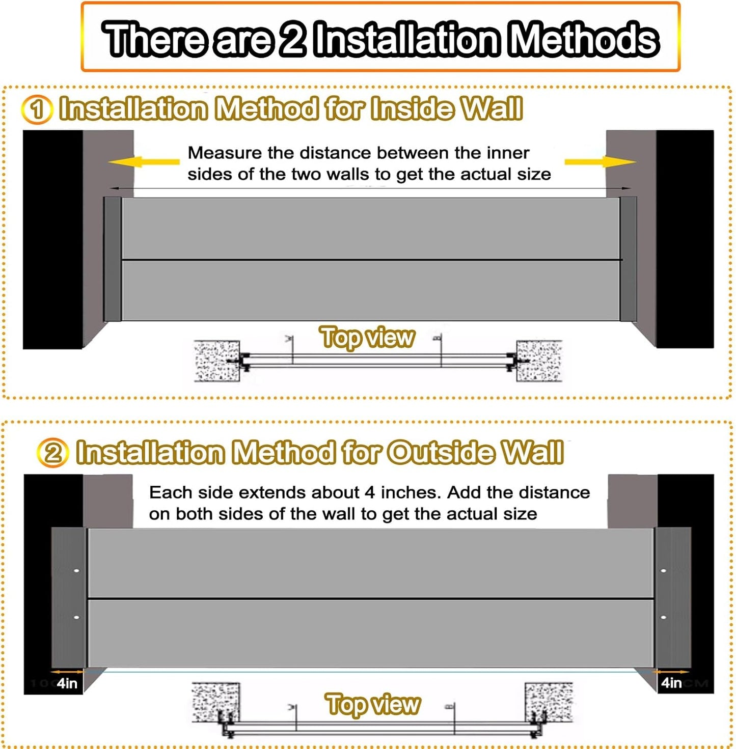 Reusable Flood Barrier, 3/4/5/6/7/8/9/10/11/12/13ft Long Heavy Duty Aluminum Water Barrier Shield for Sliding Glass Door/Driveway/Home Doorway, Removable Stopper Shield with Rubber(H 0.6ft