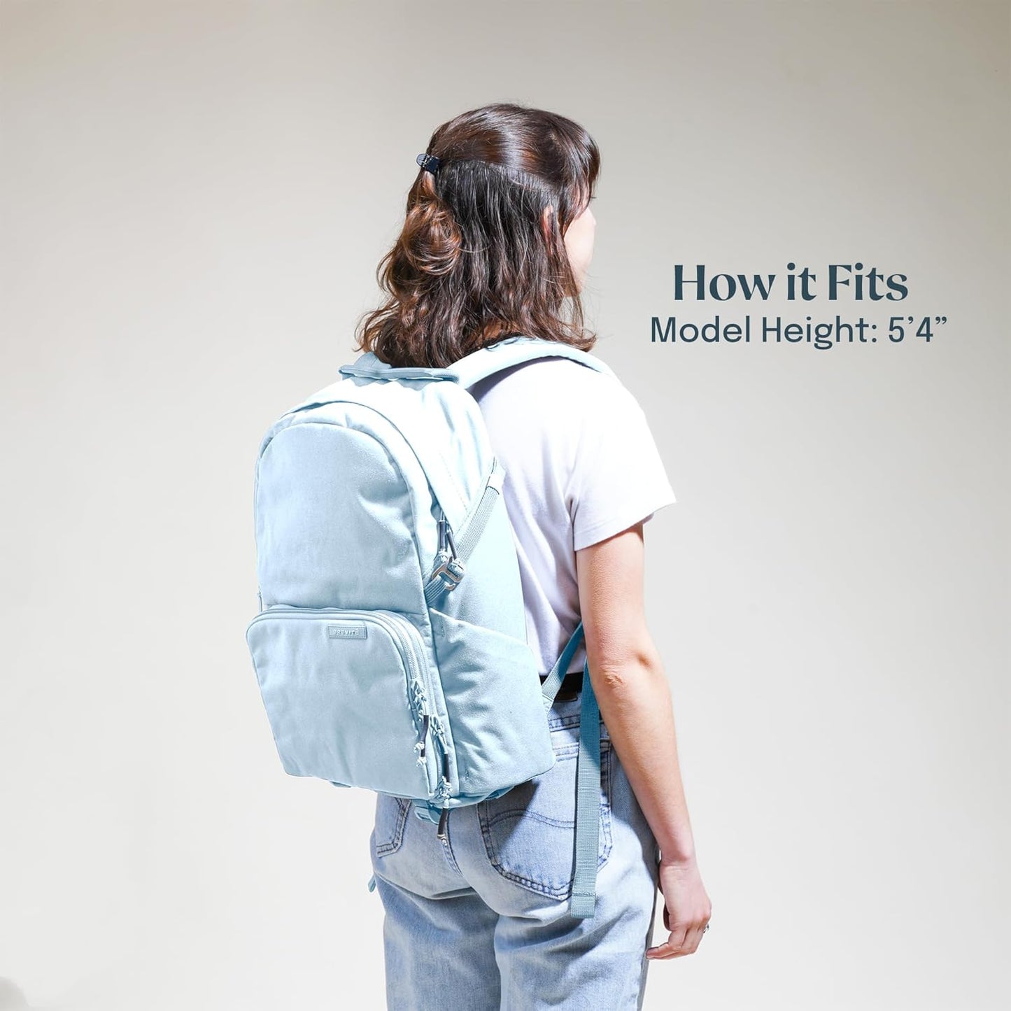 BREVITE - The Jumper - Compact Camera Backpacks for Photographers - A Minimalist & Travel-friendly Photography Backpack Compatible With Both Laptop & DSLR Accessories 18L (Misty Blue)