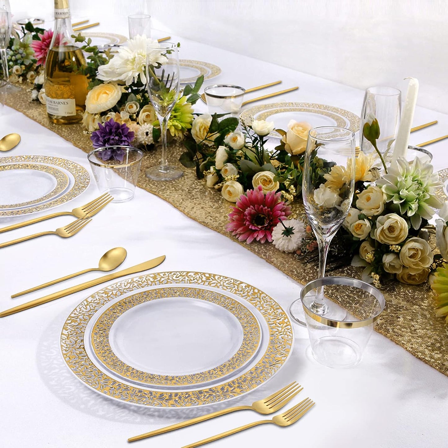 Matte Gold Silverware Set, VANVRO 20-Piece Stainless Steel Flatware Set, Satin Finish tableware Cutlery Set, Service for 4, Home and Restaurant, Dishwasher Safe