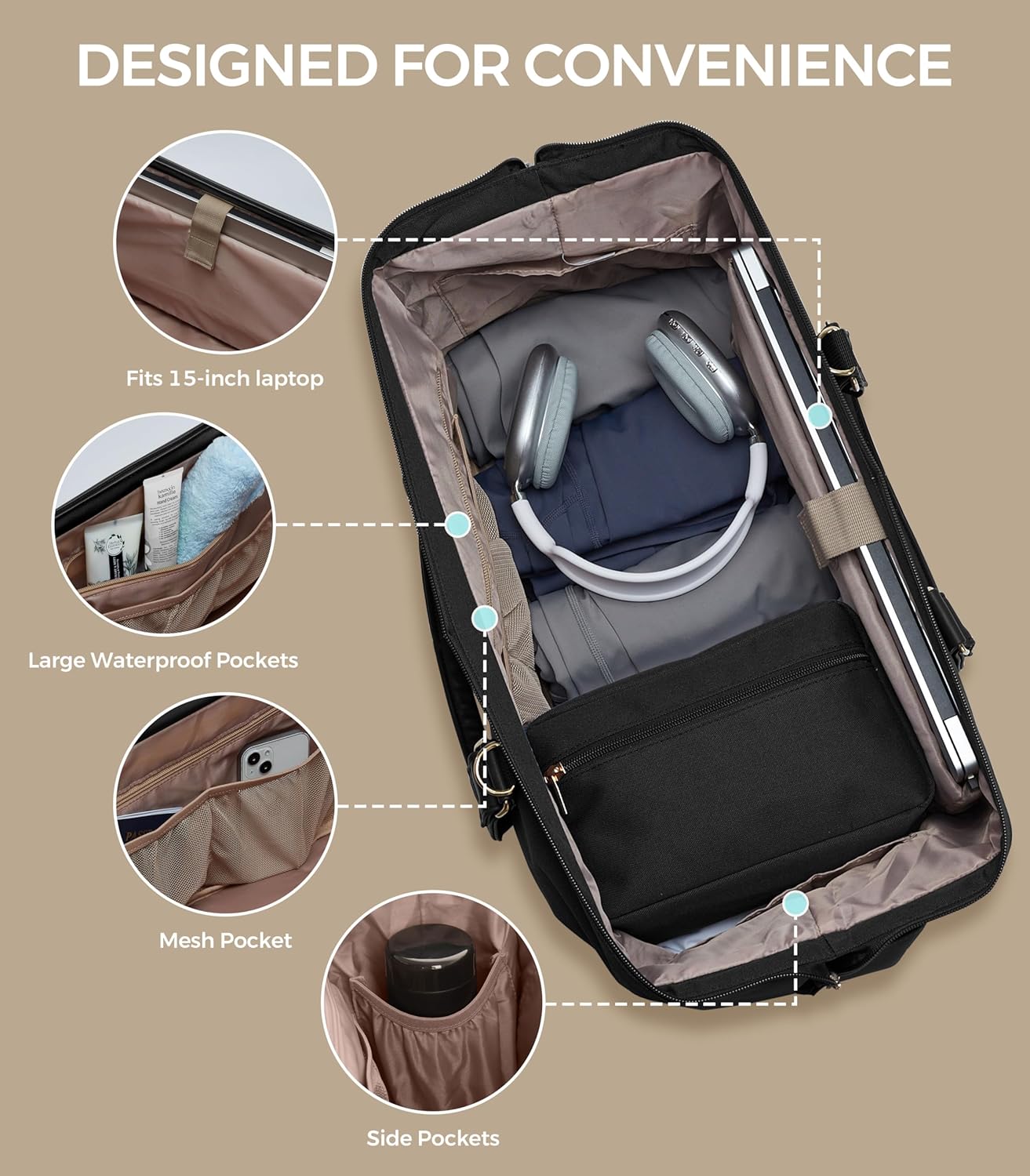 Weekender Bags for Women, Large Travel Duffel Bag with Shoes Compartment, Carry On Overnight Tote Bags with Toiletry Bag