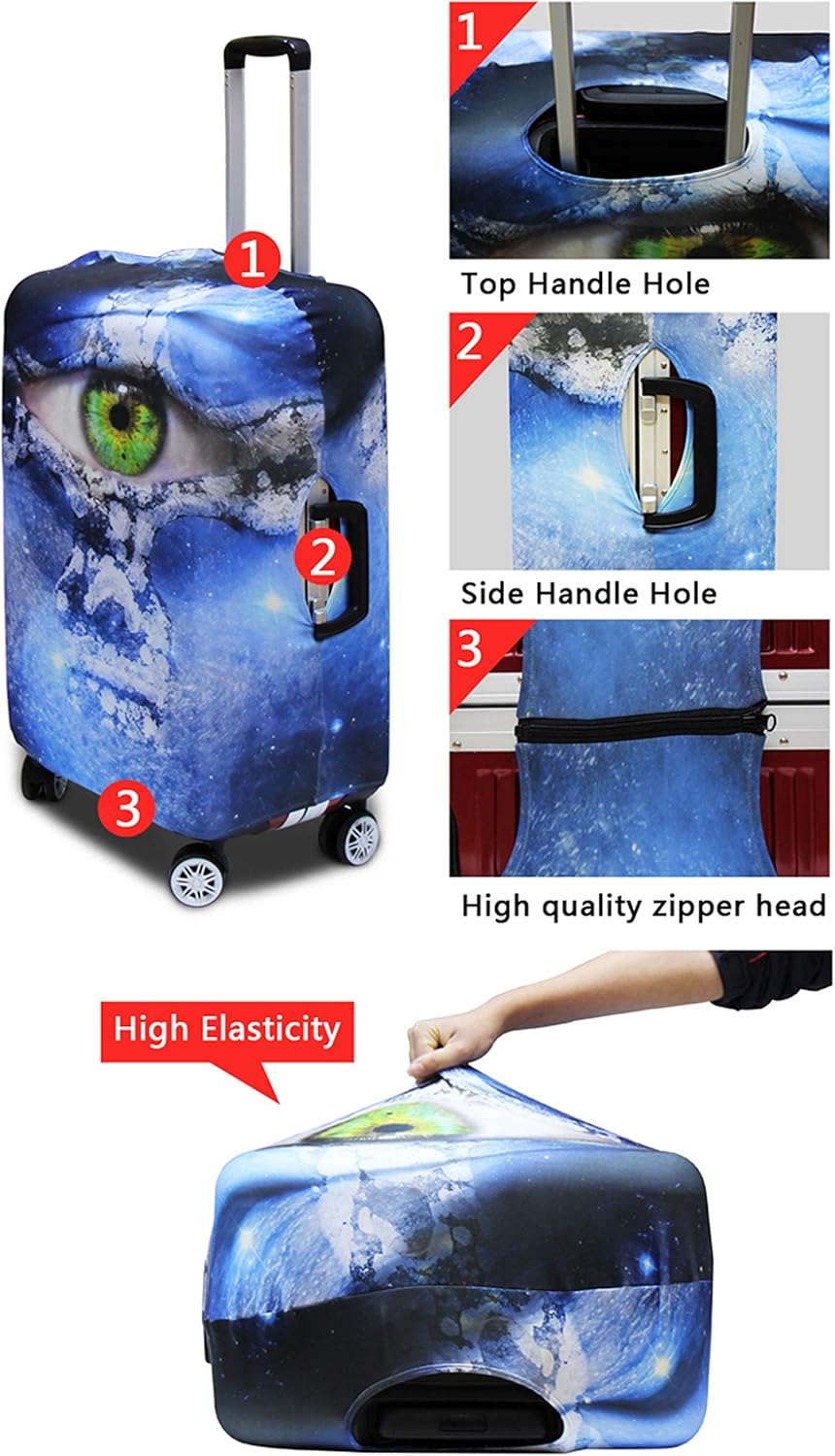 Tiger Travel Luggage Covers 22-25 Inch Spandex Suitcase Protectors