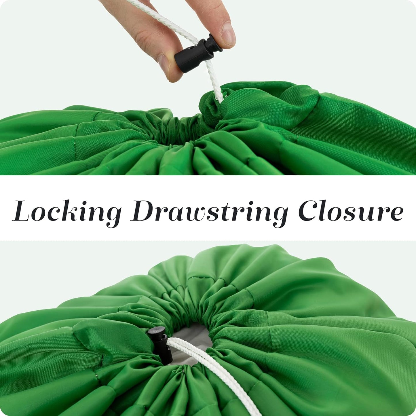 Handy Laundry Nylon XL - Large Capacity with Locking Drawstring, Machine Washable, Fits Laundry Baskets or Hampers, Holds 3 Loads of Clothes - Green (Pack of 2)