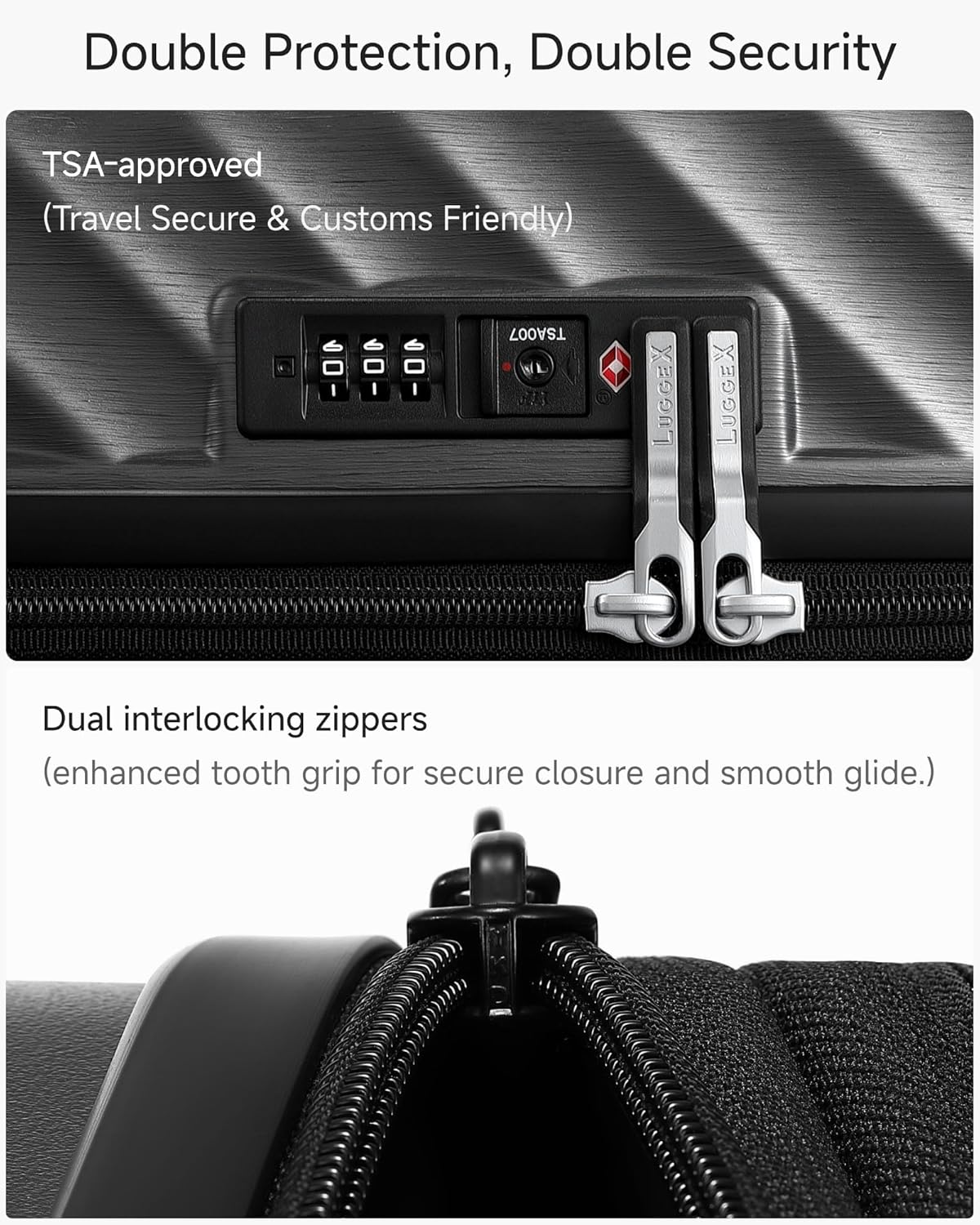 Trunk Luggage, Expandable PC Hard Shell Large Checked 28 Inch Suitcase with Shock - Absorbing Wheels & TSA Lock, Charcoal Metallic, 91L - 105L