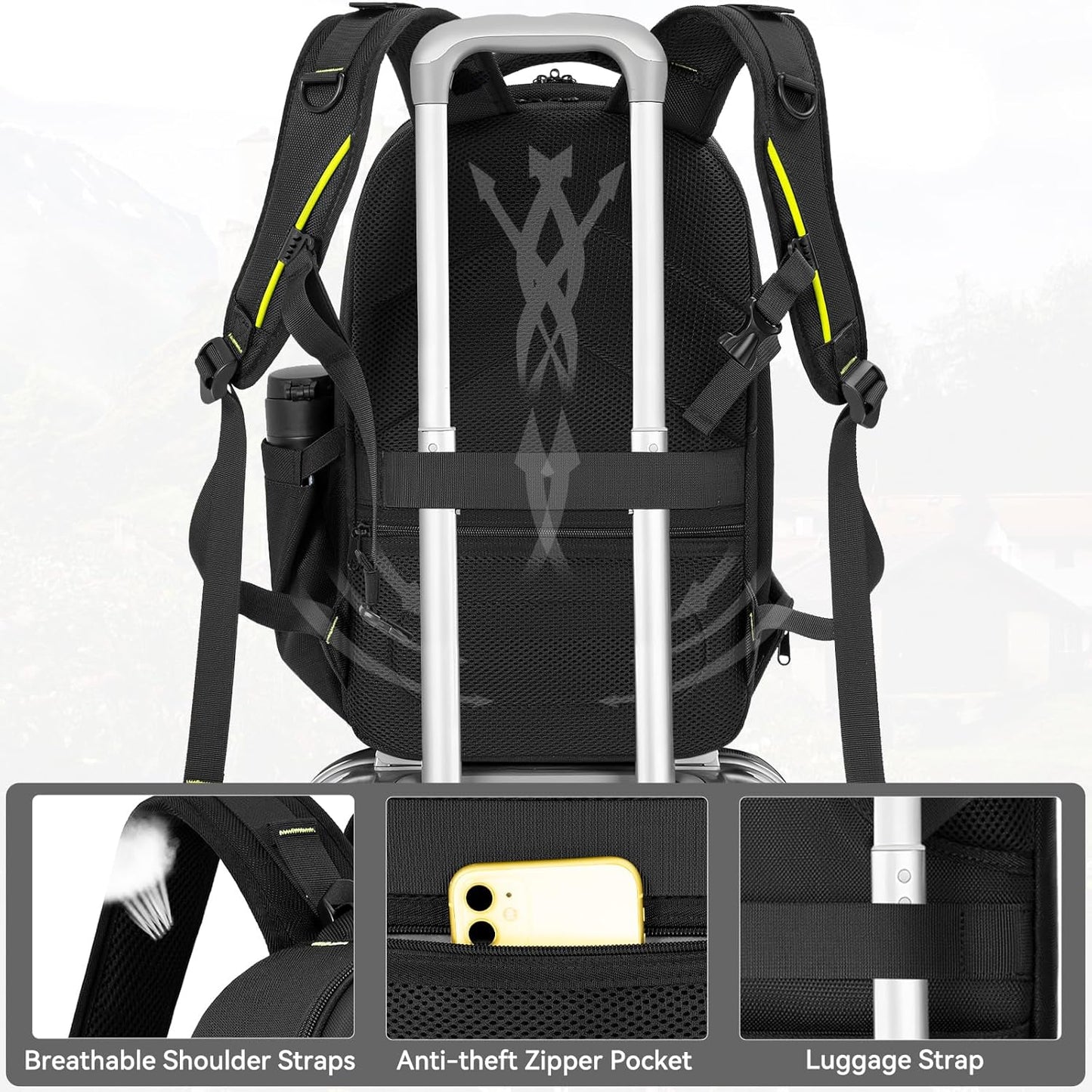 TORIBIO Camera Backpack, Hardshell DSLR Photography Camera Bag, Waterproof Hard Shell Camera Case with Tripod Holder & 15.6" Laptop Compartment Compatible with Canon/Nikon/Sony/DJI Mavic Drone