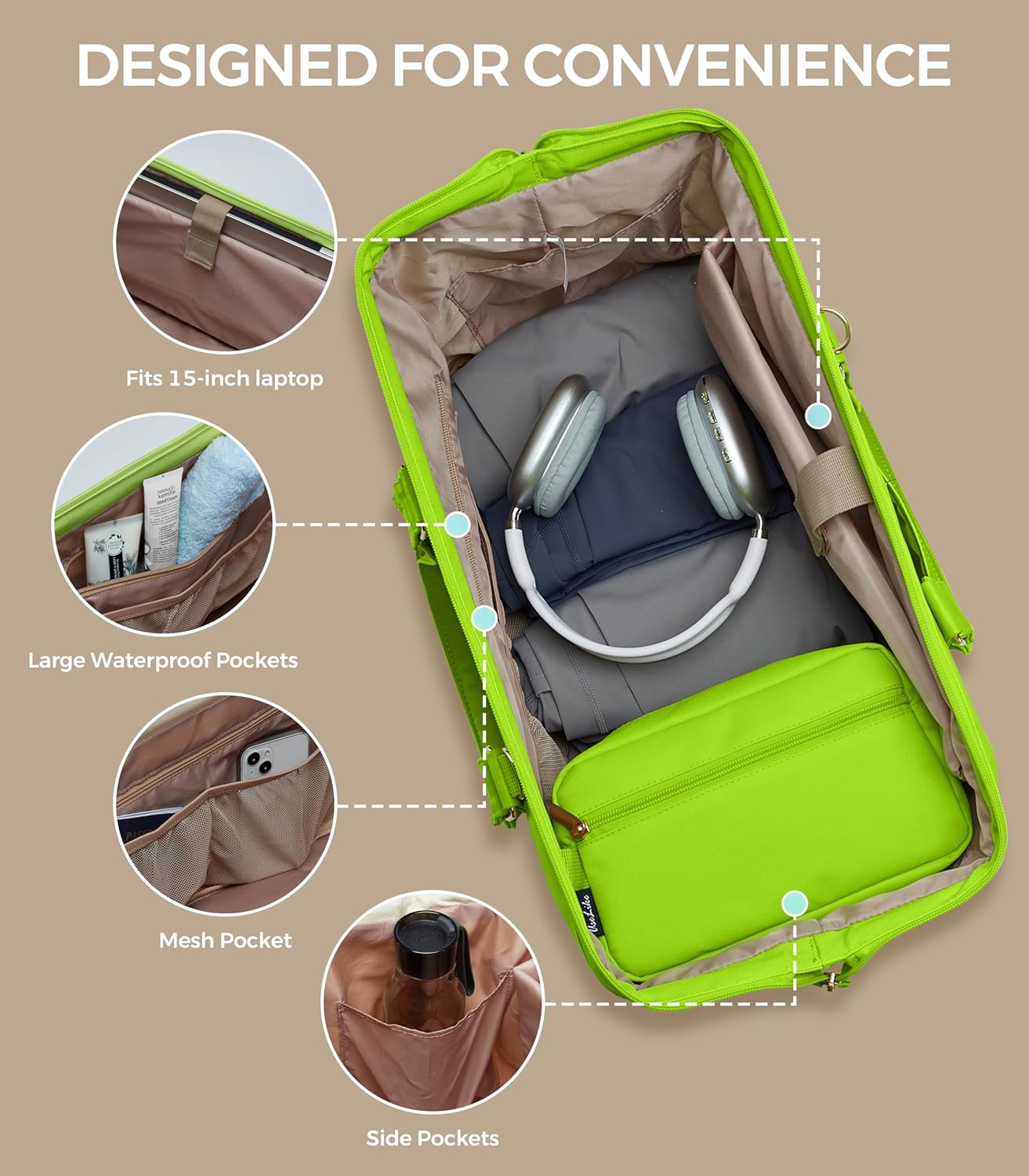 Weekender Bags for Women, Large Travel Duffel Bag with Shoes Compartment, Carry On Overnight Tote Bags with Toiletry Bag