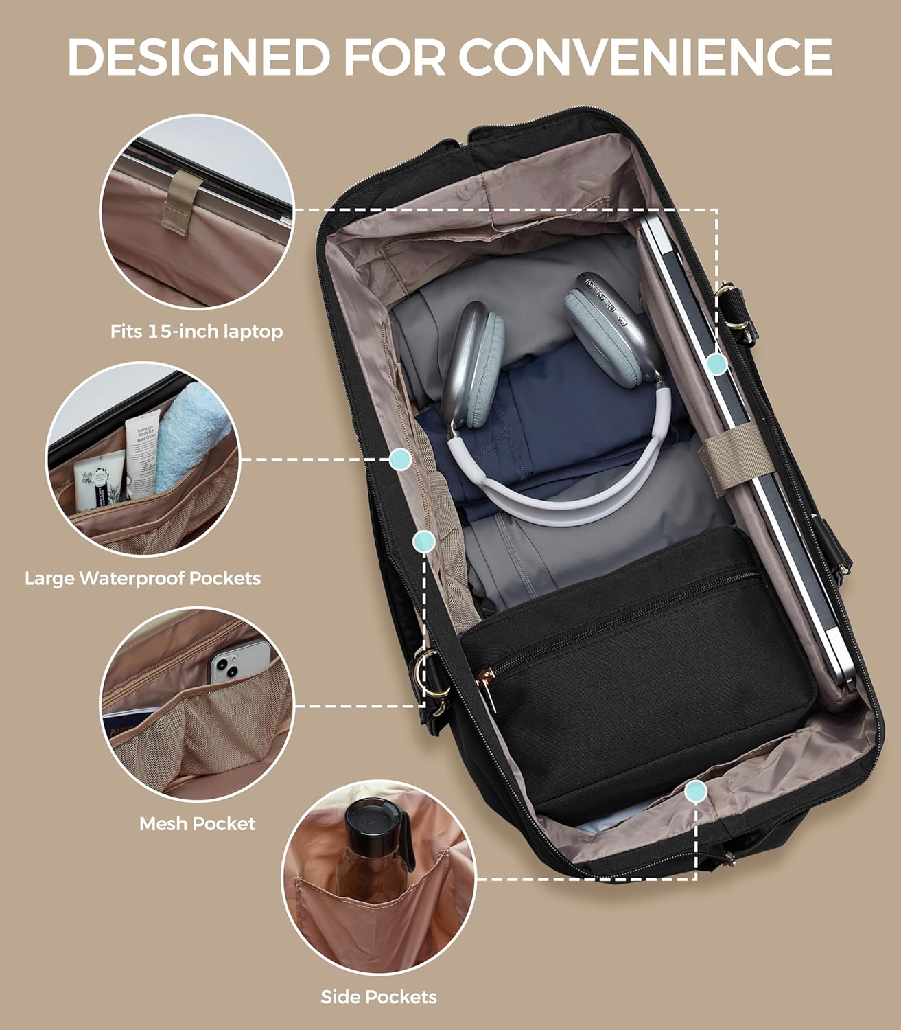 Weekender Bags for Women, Large Travel Duffel Bag with Shoes Compartment, Carry On Overnight Tote Bags with Toiletry Bag