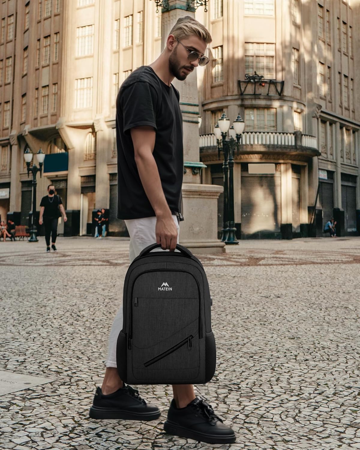 MATEIN 15.6 Inch Backpack for Men Women, 20 L Personal Item Casual Backpack Airline Approved, Water Resistant Laptop Computer Backpack with Multiple Organized Pockets, Black