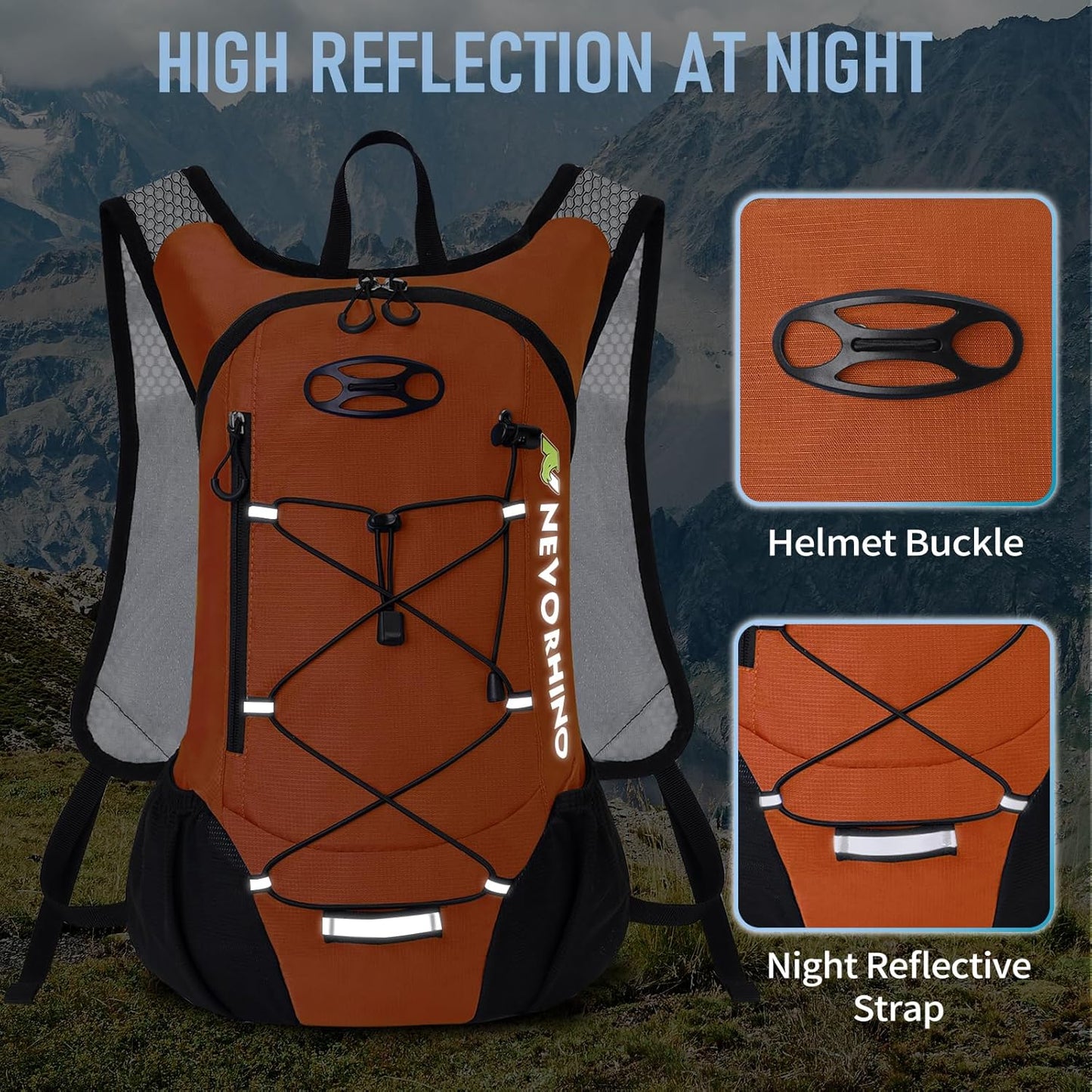Lightweight Hydration Backpack, Running Backpack with 2L Water Bladder, Hydro Water Daypack for Cycling Hiking Rave for Men Women
