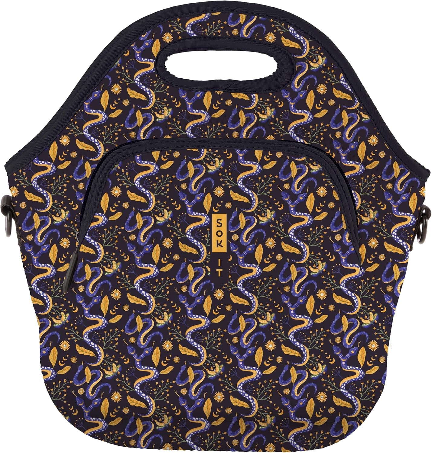 Sok It LunchTote Zippered Bag Insulated Neoprene Caddy (Celestial Slither, X-Large 6.5 Quart Lunch Tote)