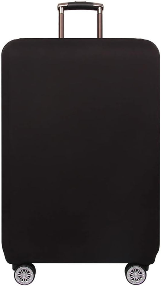 MosaiRudo Thicker Luggage Cover Elastic Suitcase Cover Protector Fits 18-32 Inch Suitcase Travel Accessories (Black, L)