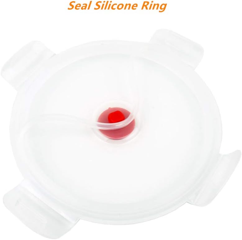 CARTINTS Red Silicone Collapsible Food Storage Containers-Prep/Storage Bowls with Lids - Round Silicone Food Storage Containers - Microwave and Freezer Safe 3Pack
