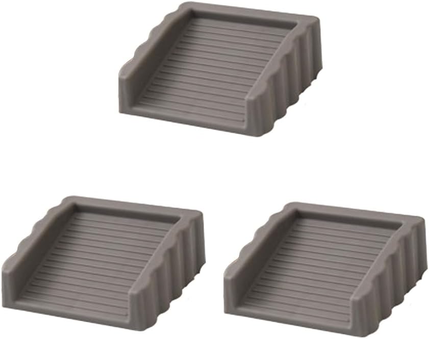 Rubber Doors Stops Door Stop Wedges, Door Wedges to Keep Door Open, Pack of 3 (Grey)
