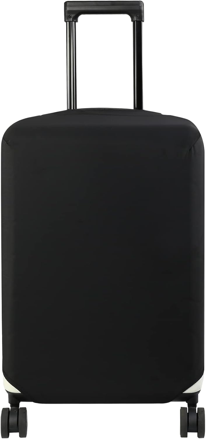 HYPER VENTURE Washable Luggage Cover - Fashion Suitcase Protector Fits 31-32 Inch Luggage (Black, XL)