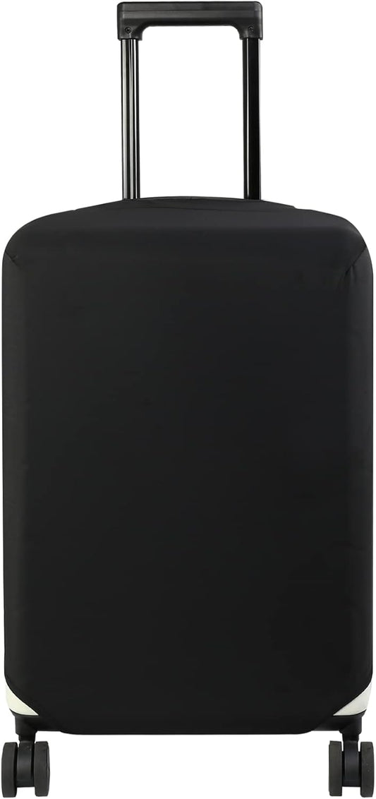 HYPER VENTURE Washable Luggage Cover - Fashion Suitcase Protector Fits 31-32 Inch Luggage (Black, XL)