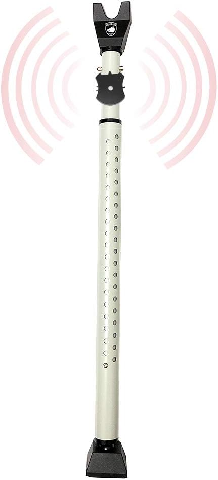 Guard Dog Security Adjustable Sliding Door Security Bar, Door Jammer 2-in-1 Adjustable Door Knob and Sliding Patio Door Stoppers Security with Alarm, 40 Different Adjustments
