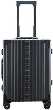 All Aluminum Lightweight Carry-On Luggage - Hardside Carry-On Suitcase, TSA Approved, Hard Shell Suitcase for Travel, Airline Approved 21 Inch Hard Spinner Wheels Luggage (Onyx)
