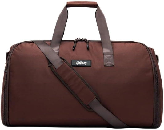 Halfday Convertible 2-in-1 Garment Duffel Weekender Bag 45L | Wrinkle-Free Travel, Hanging Suit Compartment, Shoe Pockets, Trolley Sleeve. Durable & Water-Resistant Carry-On, Port
