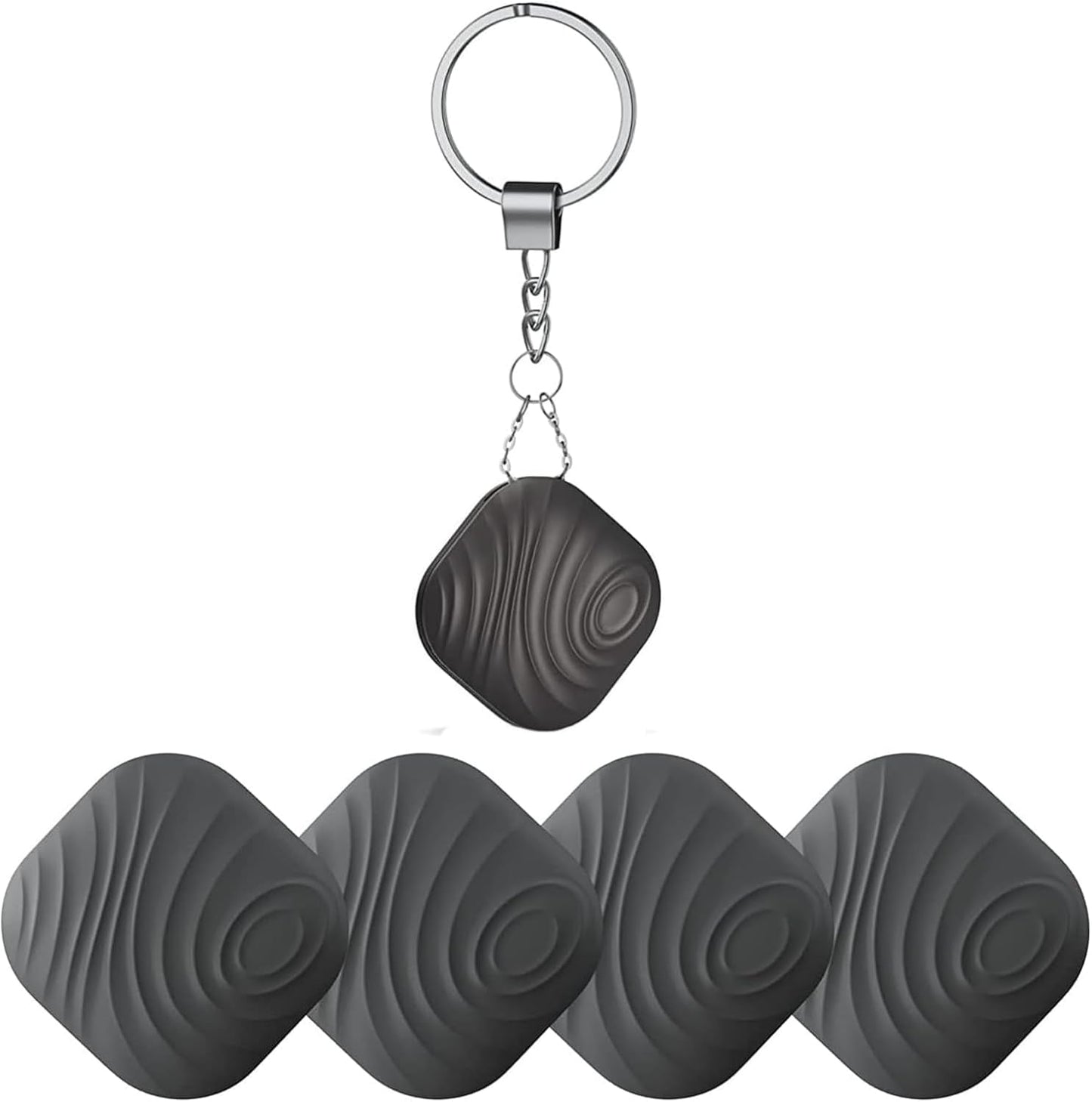 Findthing Key Finder Smart Tag 4-Pack - Bluetooth Tracker Item Locator with Key Chain - Both iOS and Android Compatible for Keys Pet Wallets Backpacks and Tablets