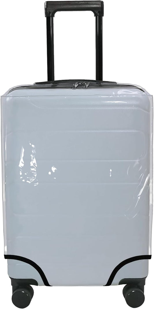 HYPER VENTURE Clear PVC Luggage Cover Full Transparent Suitcase Protector Fits 28 Inch Luggage, L