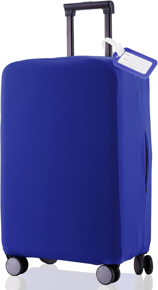 Travel Luggage Cover - Scratch-Resistant Fit 19-31 Inch, Blue, M(24-25 inch)