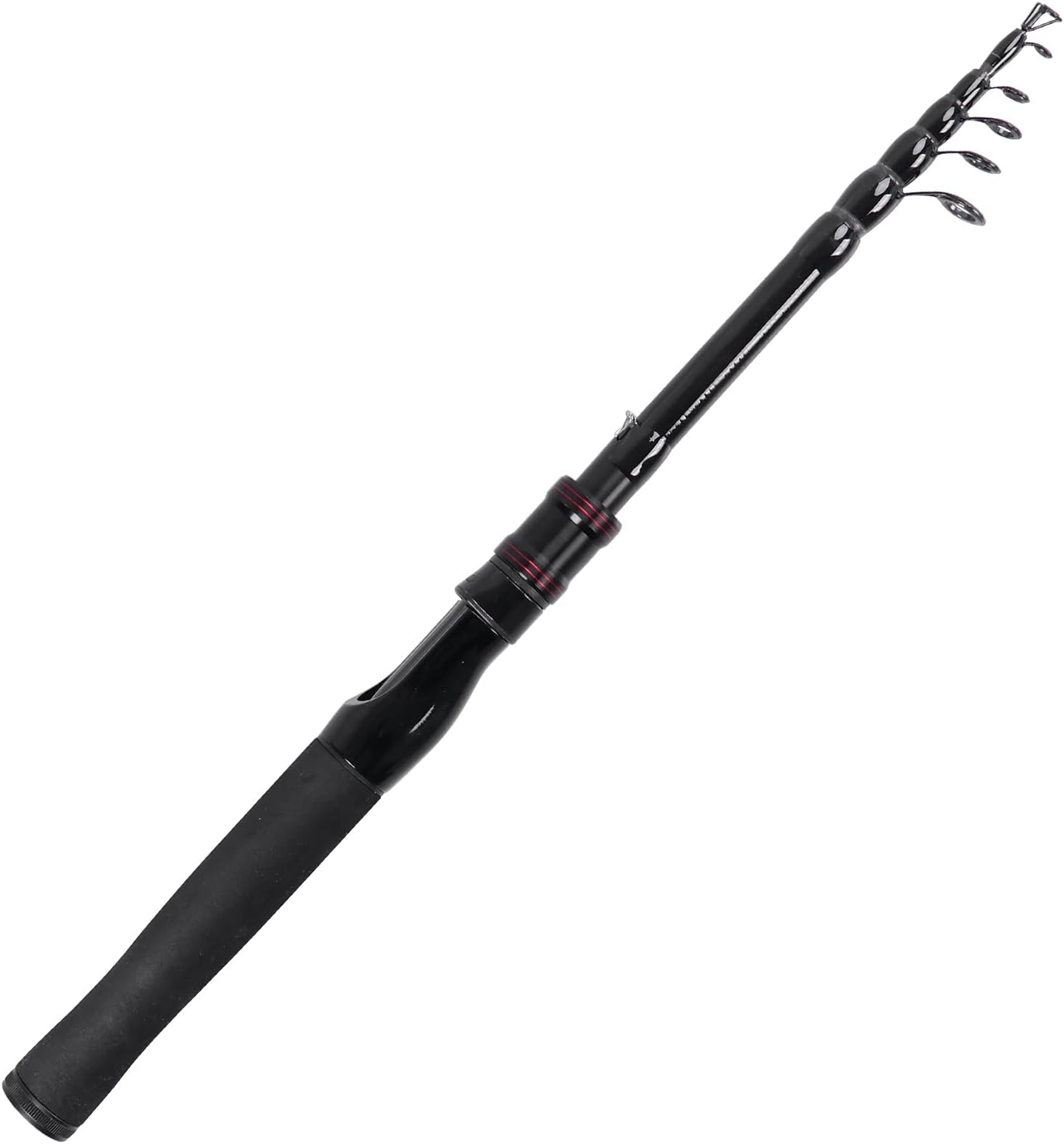 Telescopic Fishing Rod, Collapsible Fishing Rod Portable Spinning Pole for Saltwater and Freshwater, Carbon Fiber Lightweight and Compact Design