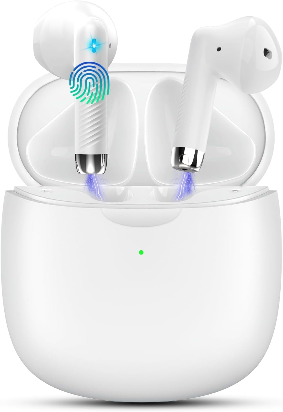 AI Translation Earbuds Real Time with Audio and Video Calls, 3-in-1 Language Translator Earbuds,164 Languages, 7 Translation Modes, 32H Buletooth 5.3 Headphones with Translating Device White