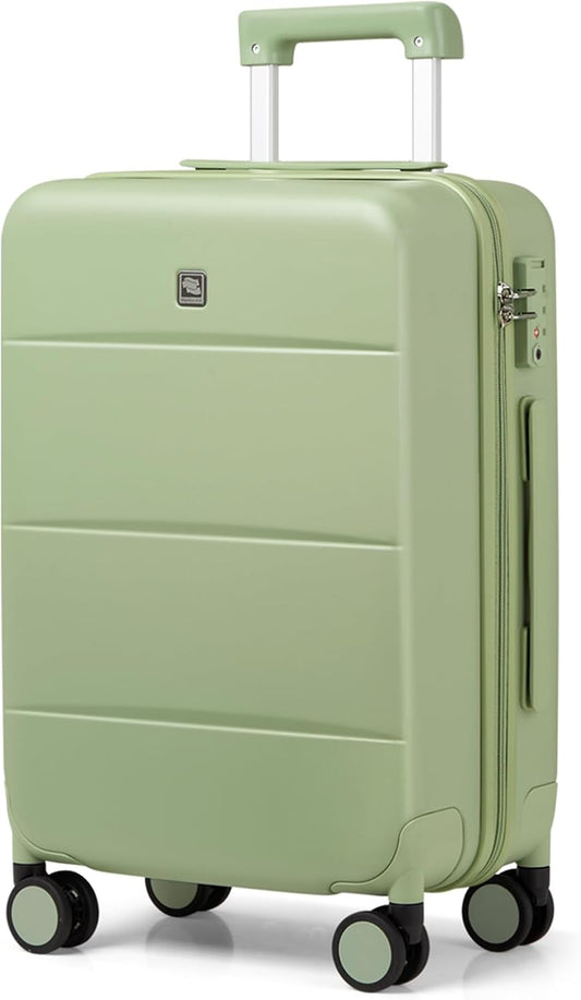 Hanke 26 Inch Luggage Large Suitcase With Spinner Wheels Tsa Luggage Suitcases Hard Case Luggage For Women Men Rolling Checked Luggage(Bamboo Green)