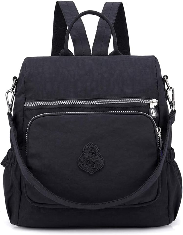 MINTEGRA Women Shoulder Backpack Multi-Pocket Nylon Purse Large Capacity Waterproof Casual Daypack