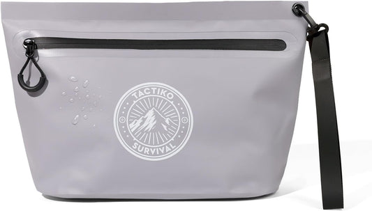 Tactiko Heavy-Duty Splash Water Resistant Zipper Pouches - Hold-All Organizers for Dry Bags, Travel Bags (1, Gray)