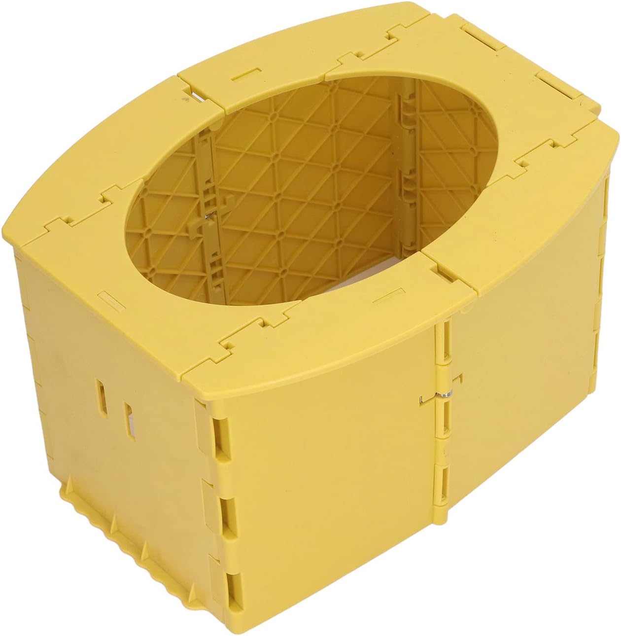 Portable Potty for Toddler Travel, Foldable Toddler Toilet Seat Travel Potty Training Toilet for Boys Girls, Mobile Folding Toilet for Car, Camping, Tourism, Outdoor, Indoor (Yellow)