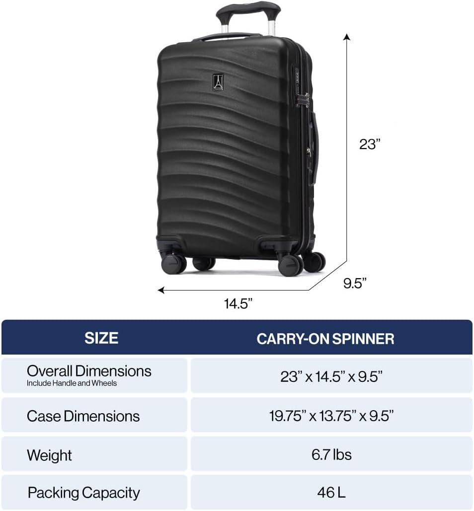 Travelpro Maxlite Air V2 Hardside Expandable Carry on Luggage, 8 Spinner Wheels, Lightweight Hard Shell Suitcase, TSA lock, Pink, Carry On 21-Inch