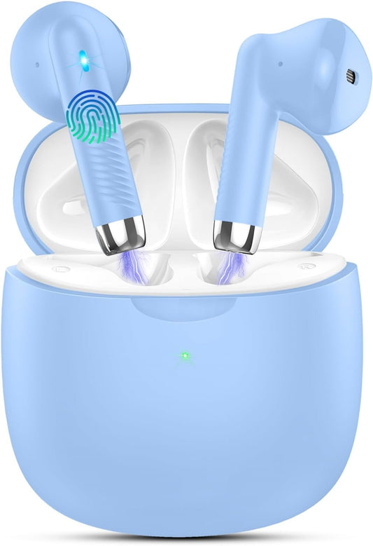 AI Translation Earbuds Real Time with Audio and Video Calls, 3-in-1 Language Translator Earbuds,164 Languages, 7 Translation Modes, 32H Buletooth 5.3 Headphones with Translating Device Blue