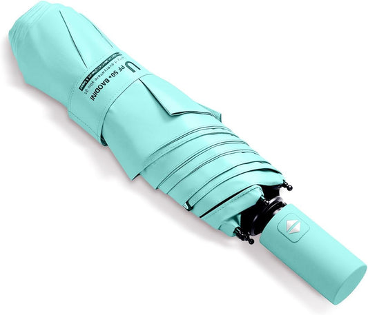 BAODINI Small UV Protection Travel Umbrella Compact for Rain and Sun UPF 50+ 41 inch Portable Umbrella for Women and Men