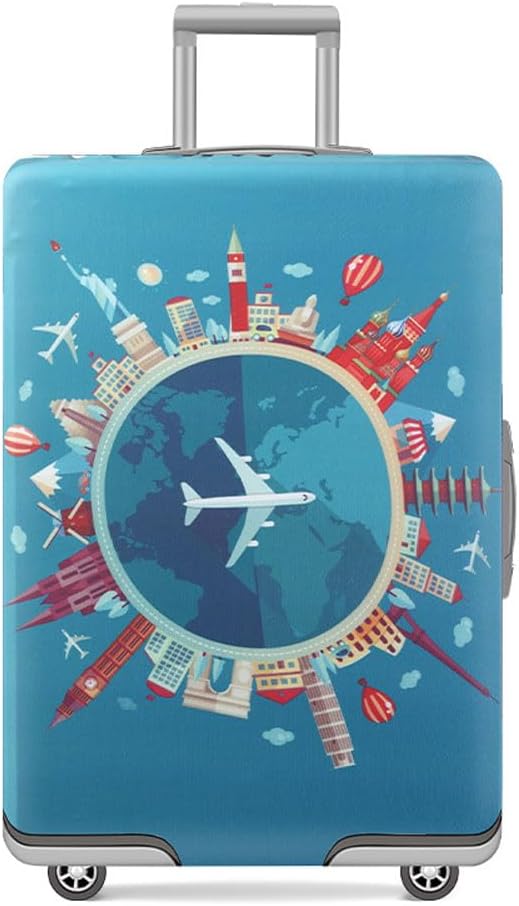 MosaiRudo Travel Luggage Covers For Suitcase Tsa Approved,Suitcase Cover Protector Fit 18-32 Inch Luggage Travel Accessories (T2507, S)