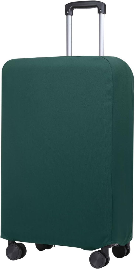 PATIKIL Luggage Cover, Suitcases Covers Elastic Carry on Cover Protector Washable Scratch-Resistant Fits 24-25 Inch Luggage for Travel Business Trips, Dark Green