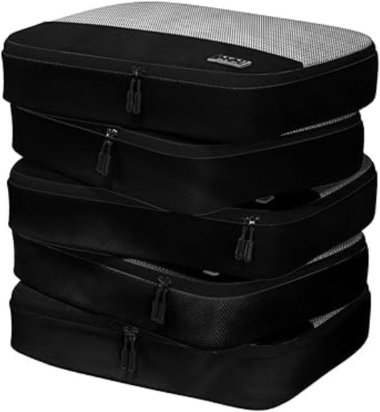 Large Packing Cubes for Travel - 5pc Large Size Travel Packing Cubes for Suitcases - Lightweight Luggage Organizer Bags