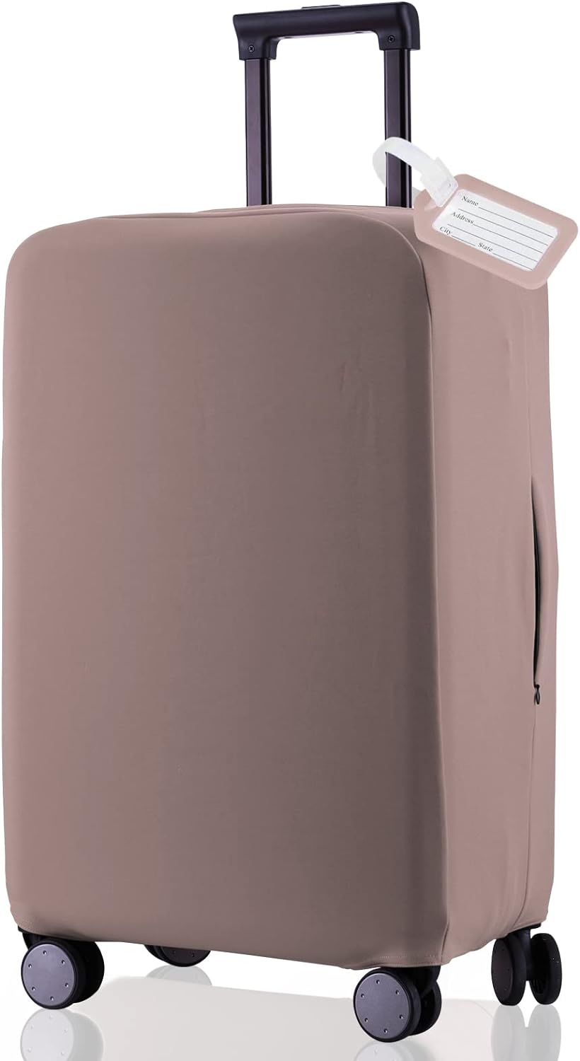 Travel Luggage Cover - Scratch-Resistant Fit 19-31 Inch, Khaki, XL(28-29 inch)