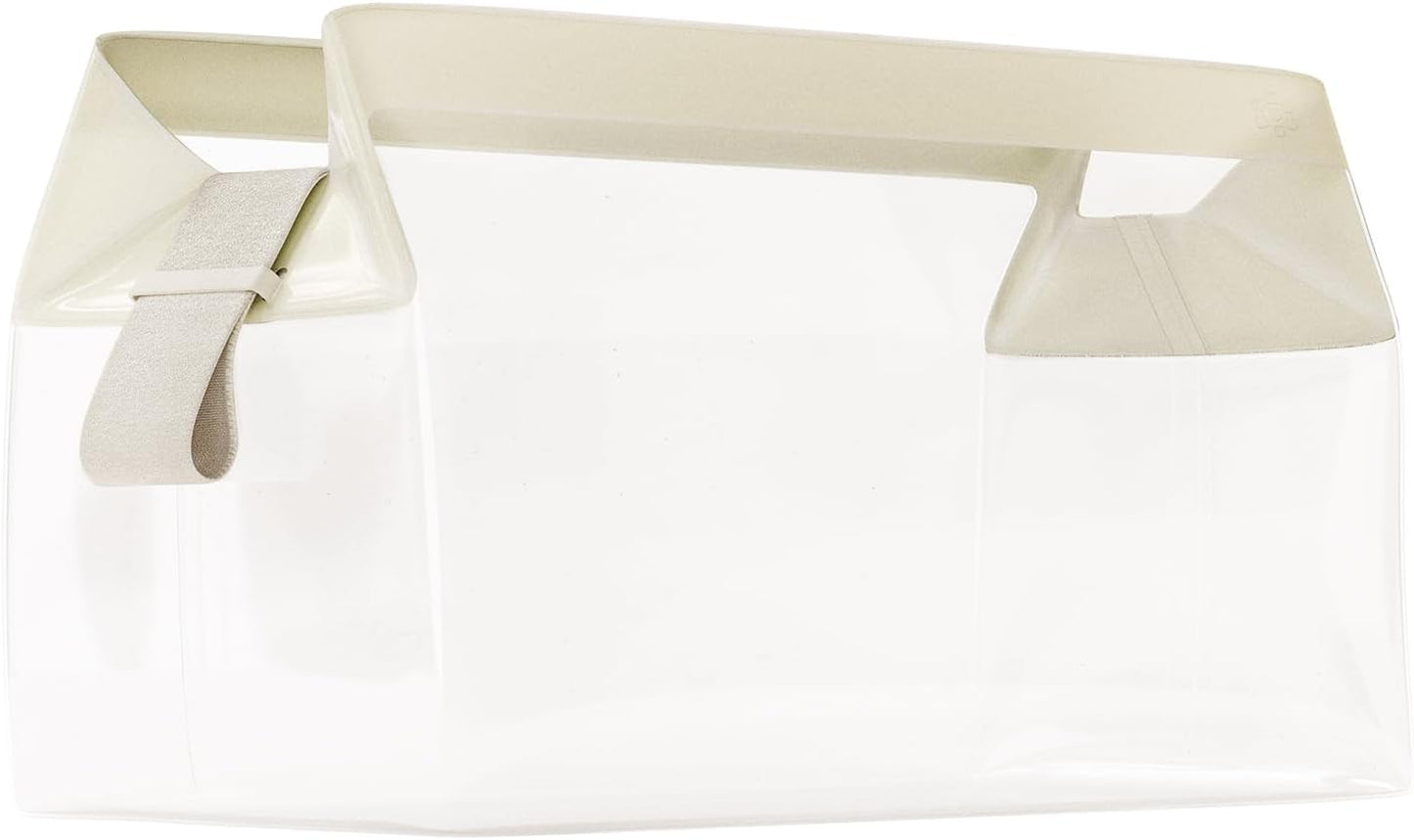 Cadence Parcel - Clear Kit with Magnetic Closure - Durable and Leak-Resistant Travel Toiletry Kit - Modular Design - Hygiene Bag for Travel Essentials - 4 Qt - Pebble