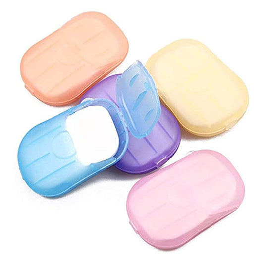 5 Boxes 500 Sheets Disposable Soap Paper Hand Cleaner Fragrance Mini Color Soap Paper for school Indoor, Outdoor, Travel, Camping Hiking Shampoo